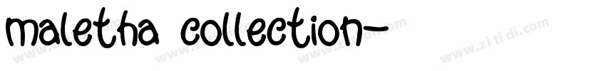 maletha collection字体转换